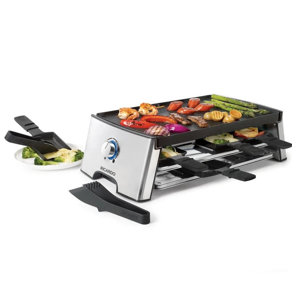 Ricardo Cuisine Moules | Vaisselle-Ensemble à raclette électrique réversible RICARDO (18 pièces)