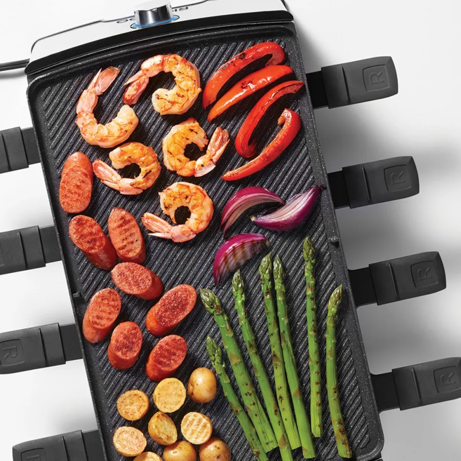 Ricardo Cuisine Moules | Vaisselle-Ensemble à raclette électrique réversible RICARDO (18 pièces)