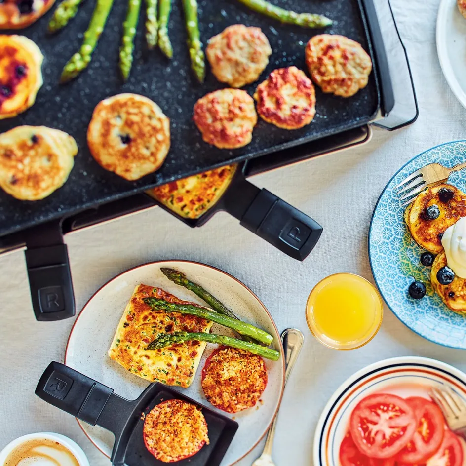 Ricardo Cuisine Moules | Vaisselle-Ensemble à raclette électrique réversible RICARDO (18 pièces)