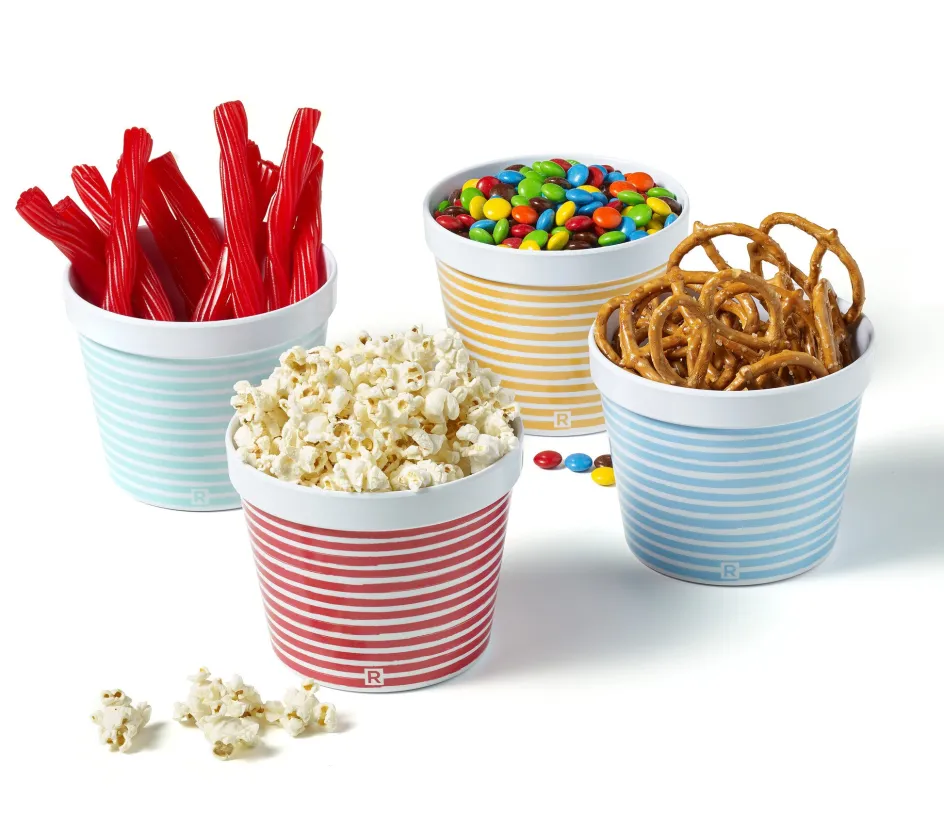 Ricardo Cuisine Vaisselle-Ensemble de 4 bols à maïs soufflé individuels RICARDO